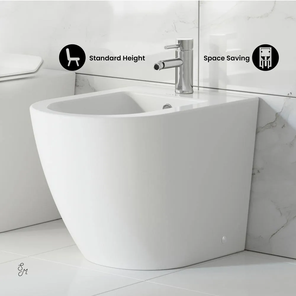Swiss Madison St. Tropez Elongated Bidet in White - Sleek and Modern Ceramic Bathroom Fixture, photo 4 of 10