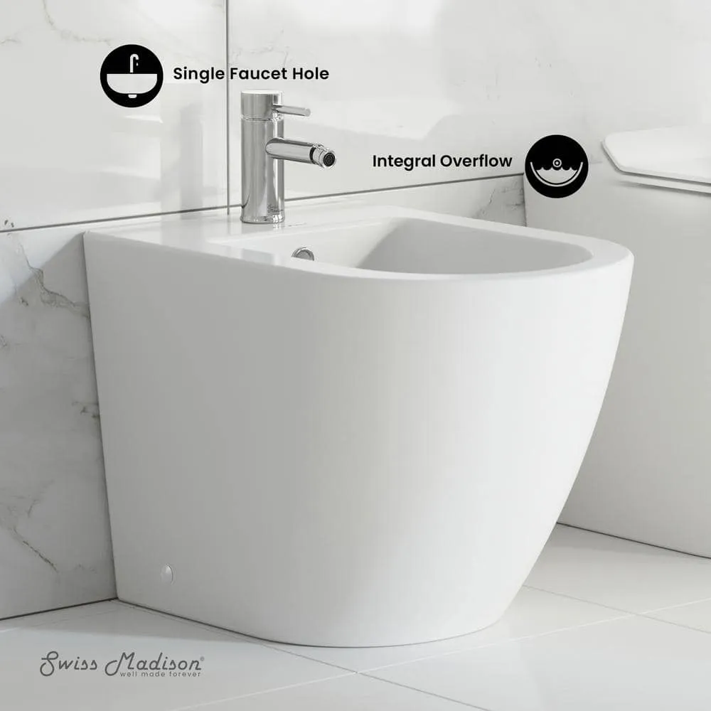 Swiss Madison St. Tropez Elongated Bidet in White - Sleek and Modern Ceramic Bathroom Fixture, photo 2 of 10