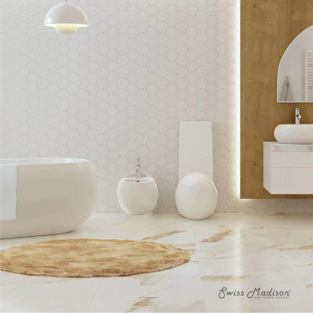 Swiss Madison Plaisir Wall-Hung Elongated Bidet Bowl in Glossy White, photo 5 of 9