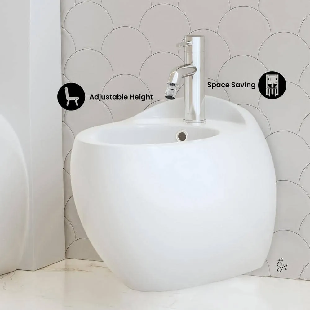 Swiss Madison Plaisir Wall-Hung Elongated Bidet Bowl in Glossy White, photo 4 of 9