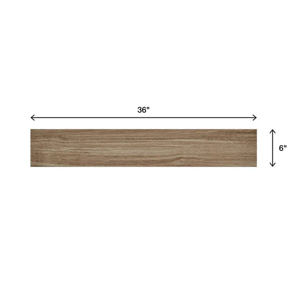 Daltile Trace Meadow 6 in. x 36 in. Golden Brown Glazed Porcelain Floor and Wall Tile (14.5 sq. ft./Case), photo 6 of 8