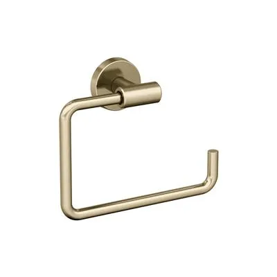 Arrondi Matte Black Wall Mount Towel Ring, 5 in. Width
