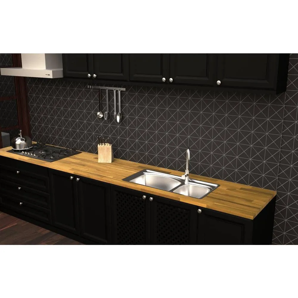 Interbuild 6 ft. L x 25 in. D, Acacia Butcher Block Standard Countertop in Golden Teak with Square Edge, photo 3 of 4