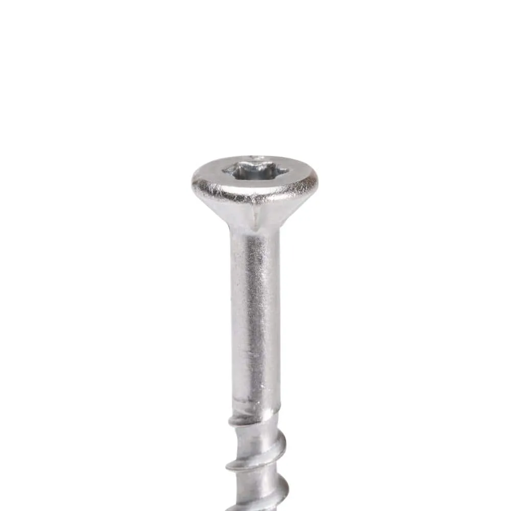 Grabber #8 x 1 1/2 in. Star Drive Flat head Exterior Stainless Steel Wood Deck Screws (5 lb. box), photo 3 of 10