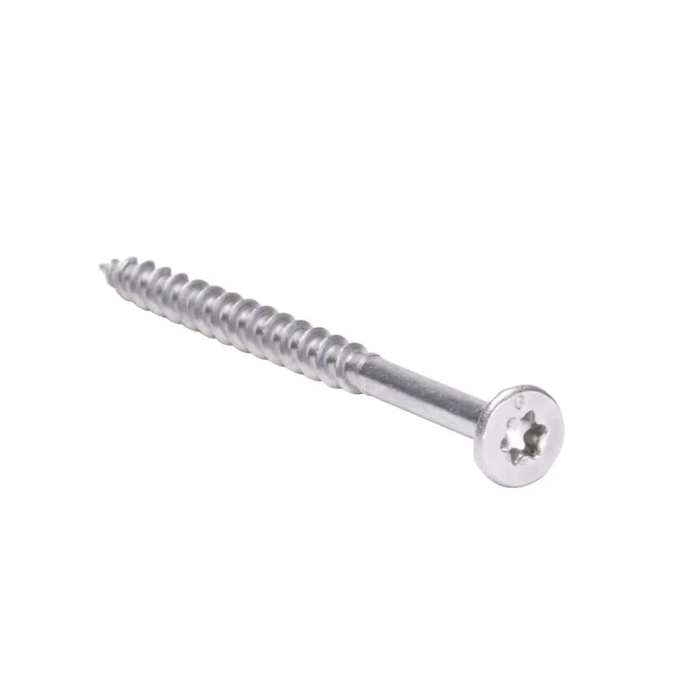 Grabber #10 x 3 1/2 in. Star Drive Flat head Exterior Stainless Steel Wood Deck Screws (5 lb. box), photo 5 of 10
