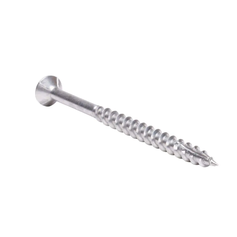 Grabber #10 x 3 1/2 in. Star Drive Flat head Exterior Stainless Steel Wood Deck Screws (5 lb. box), photo 6 of 10