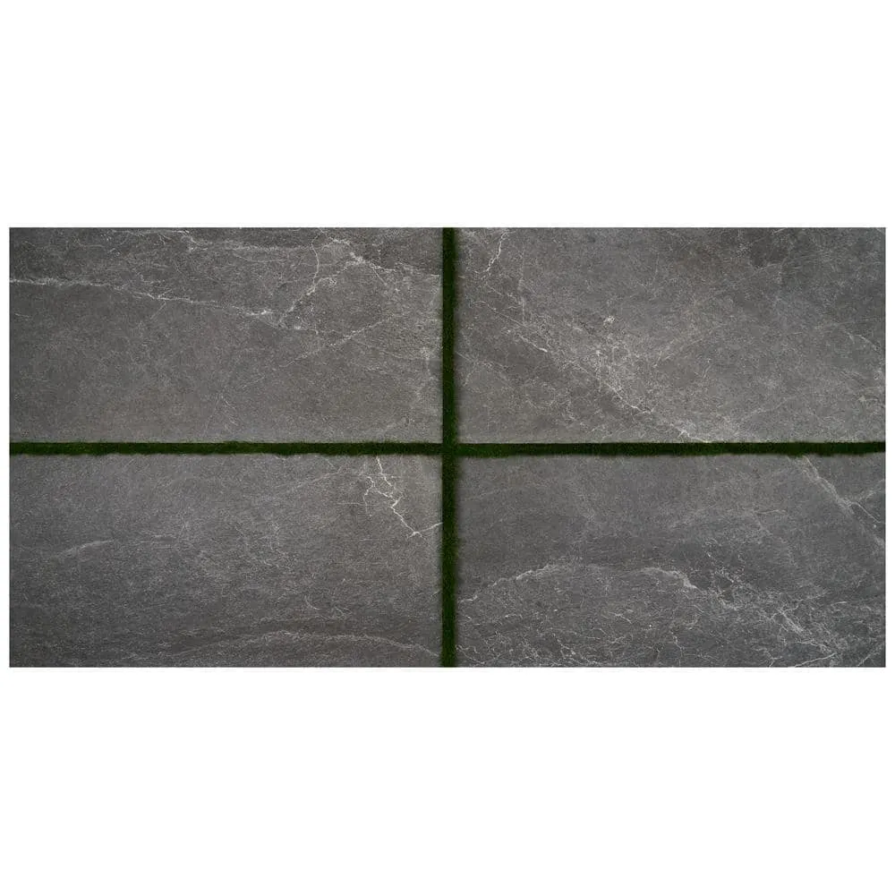 Ivy Hill Tile LithoTech 23.62 in. x 47.24 in. x 0.78 in. Graphite Gray Matte Porcelain Floor Paver Tile (7.74 sq. ft./Each), photo 4 of 8
