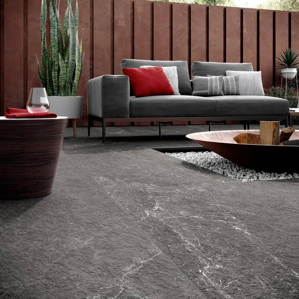 Ivy Hill Tile LithoTech 23.62 in. x 47.24 in. x 0.78 in. Graphite Gray Matte Porcelain Floor Paver Tile (7.74 sq. ft./Each), photo 2 of 8