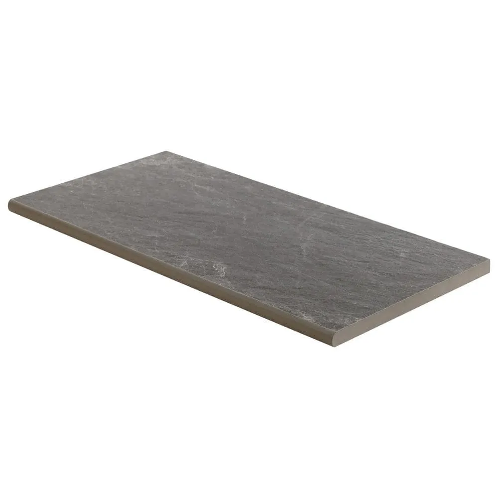Ivy Hill Tile LithoTech 11.81 in. x 23.62 in. x 0.78 in. Graphite Gray Matte Porcelain Floor Pool Coping Tile (1.93 sq. ft./Each), photo 3 of 4