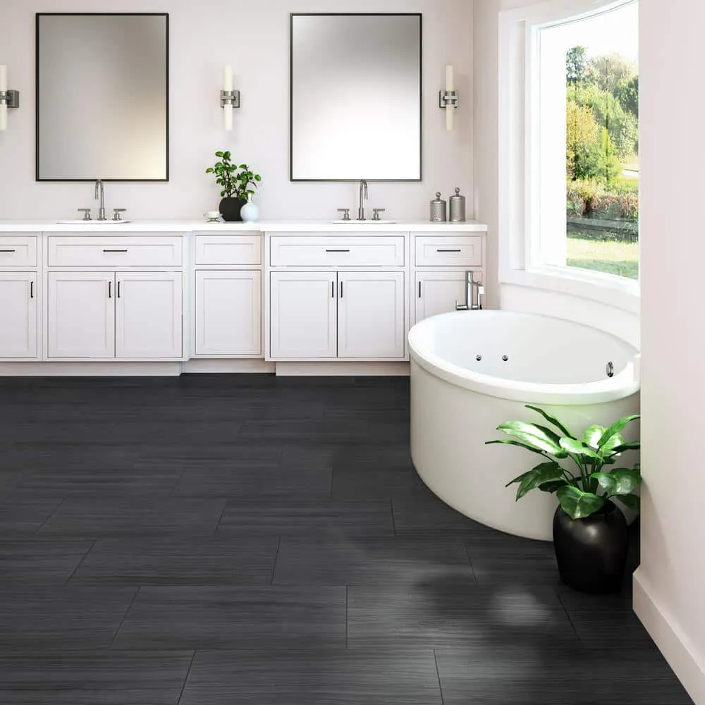 Daltile QuicTile 12 in. x 24 in. Enchanting Marble Matte Porcelain Locking Floor Tile (9.6 sq. ft. / case), photo 2 of 8