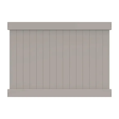Gray Vinyl Privacy Fence Panel