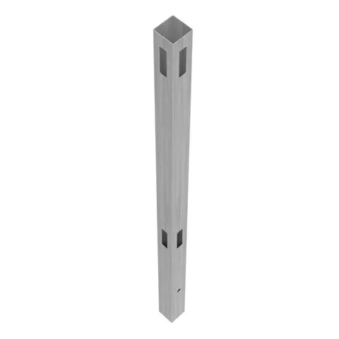 Linden Driftwood Gray Vinyl Fence Corner Post - 108 in.