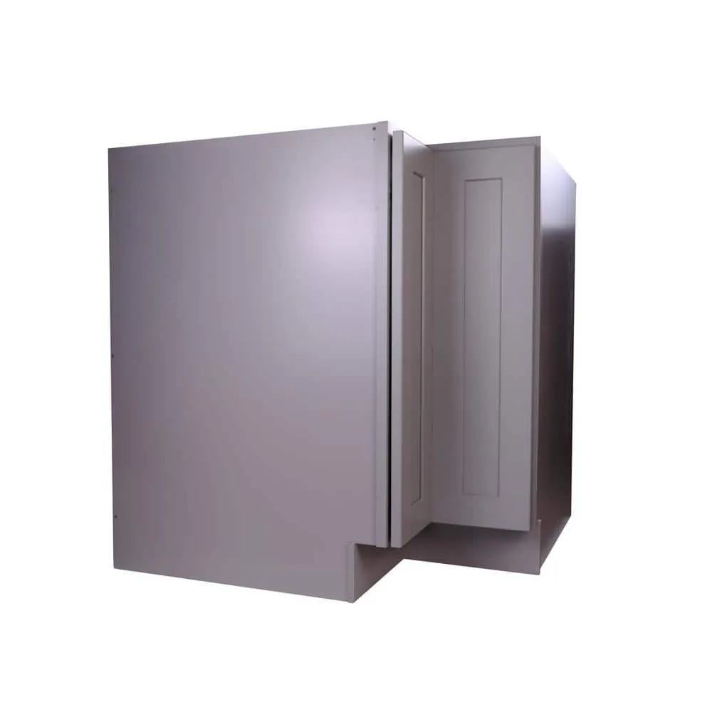 Bremen Cabinetry Bremen 33 in. W x 24 in. D x 34.5 in. H Gray Plywood Assembled Lazy Susan Base Kitchen Cabinet with Soft Close, photo 2 of 6