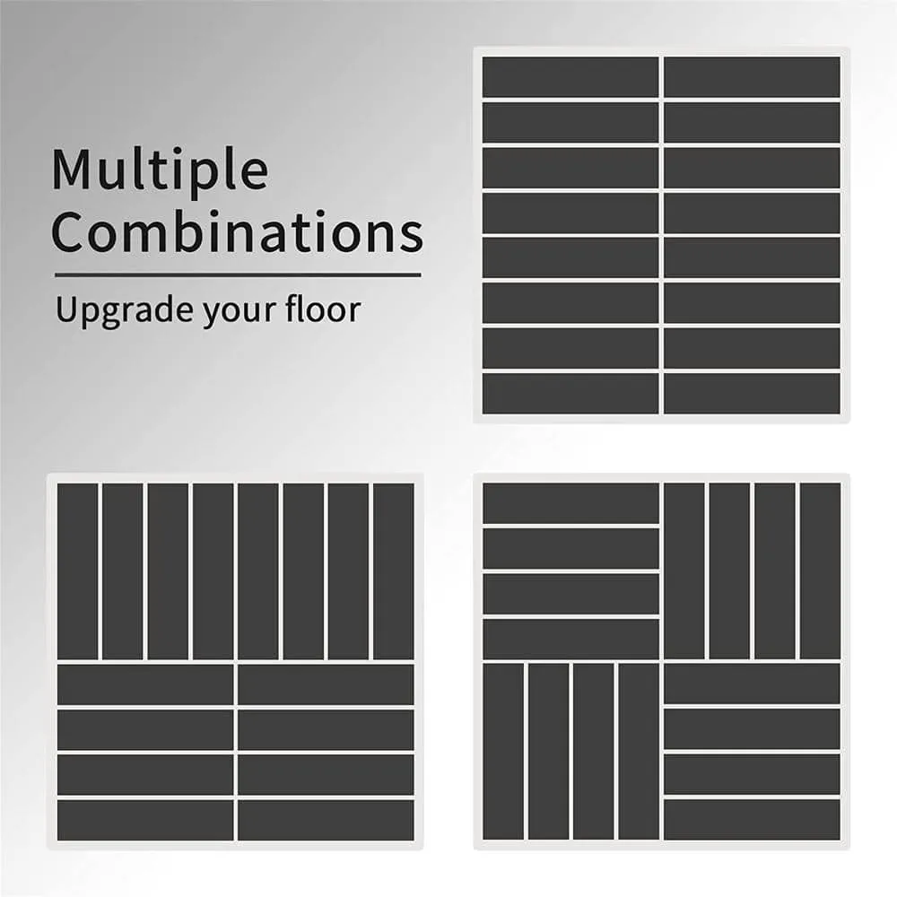 cadeninc 12 in. x 12 in. Dark Gray Square Composite Decking Tiles for Balcony Porch Backyard (Pack of 36), photo 3 of 5