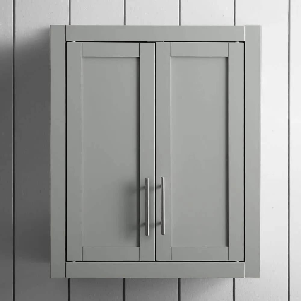 CROSLEY FURNITURE Savannah 22 in. x 26 in. x 8 in. Surface-Mount Medicine Cabinet in Gray, photo 8 of 8