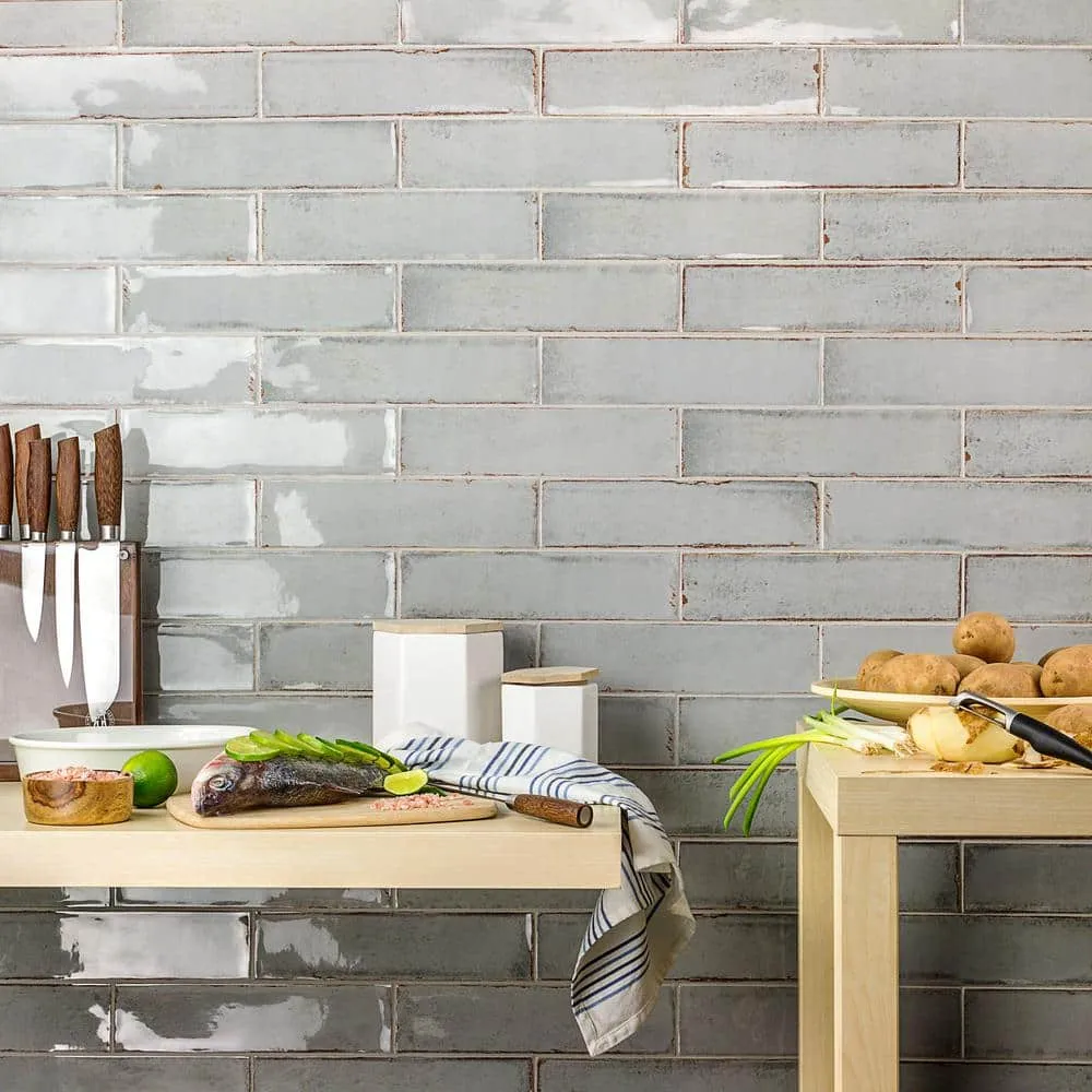 Ivy Hill Tile Moze Gray 3 in. x 12 in. 9 mm Ceramic Wall Tile (22-Piece) (5.38 sq. ft./Box), photo 6 of 8