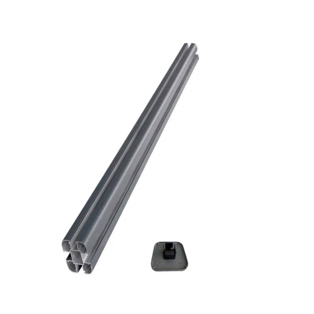 LH EP 3 in. x 3 in. x 6 ft. Gray Aluminum Alloy Fence End Post Kit for 6 in. x 6 in. EP Fence Series, photo 5 of 8