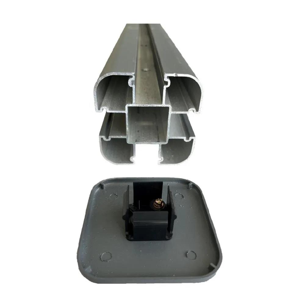 LH EP 3 in. x 3 in. x 6 ft. Gray Aluminum Alloy Fence End Post Kit for 6 in. x 6 in. EP Fence Series, photo 3 of 8