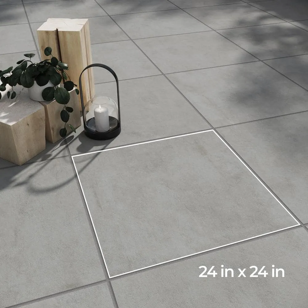 Corso Italia Urban Gray 24 in. x 24 in. x 0.75 Concrete Look Porcelain Paver (Case of 2), photo 4 of 7