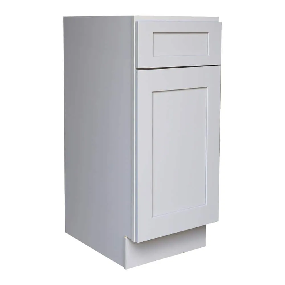 Plywell Ready to Assemble 18x34.5x24 in. Shaker Base Cabinet with 1 Door and 1 Drawer in Gray, photo 2 of 4