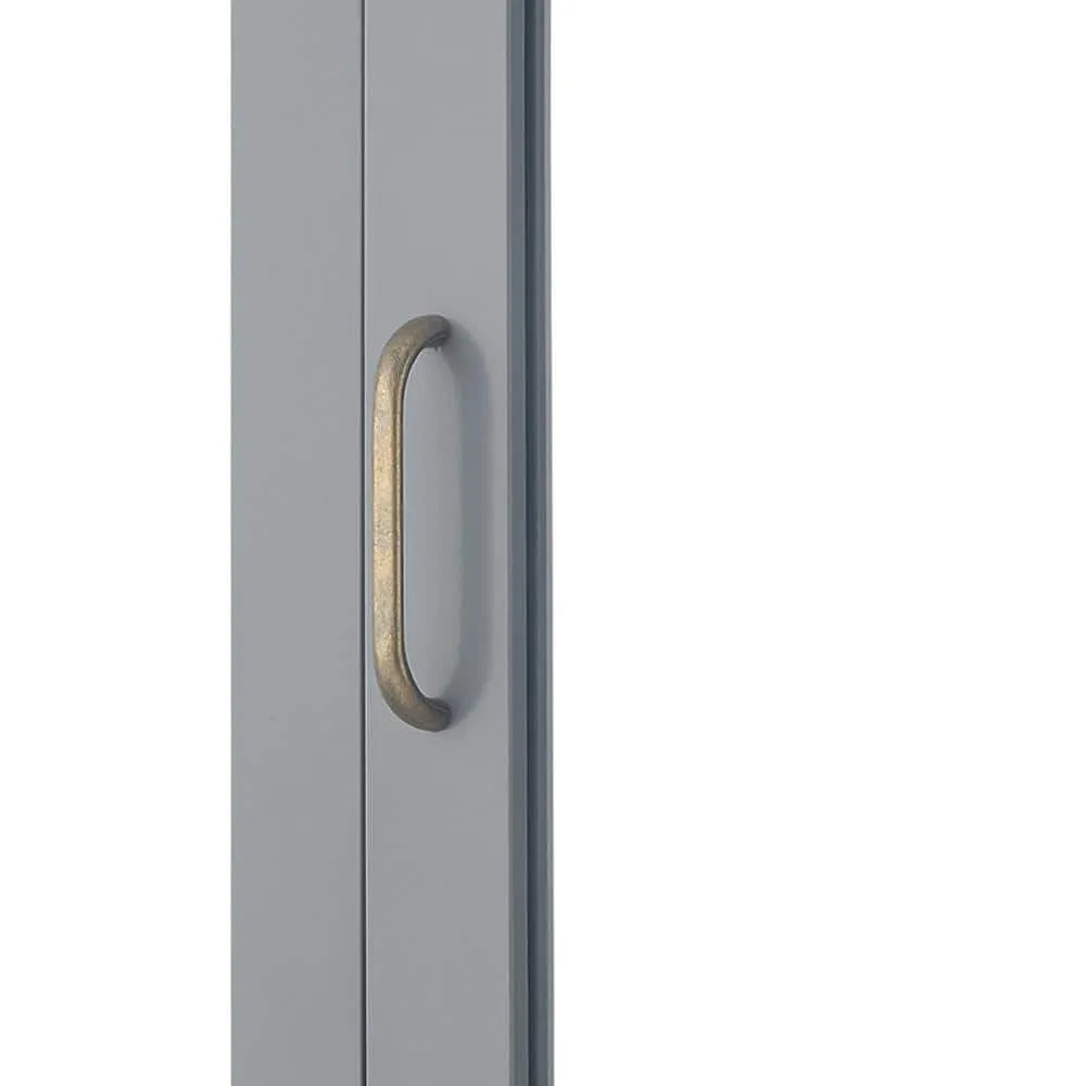 Teamson Home Mercer Mid Century Modern 18.11 in. W x 6 in. L x 20.62 in. H Wooden Wall Medicine Cabinet with Mirror in Gray, photo 5 of 8
