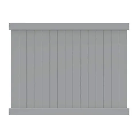 6x8 Gray Vinyl Privacy Fence Panel