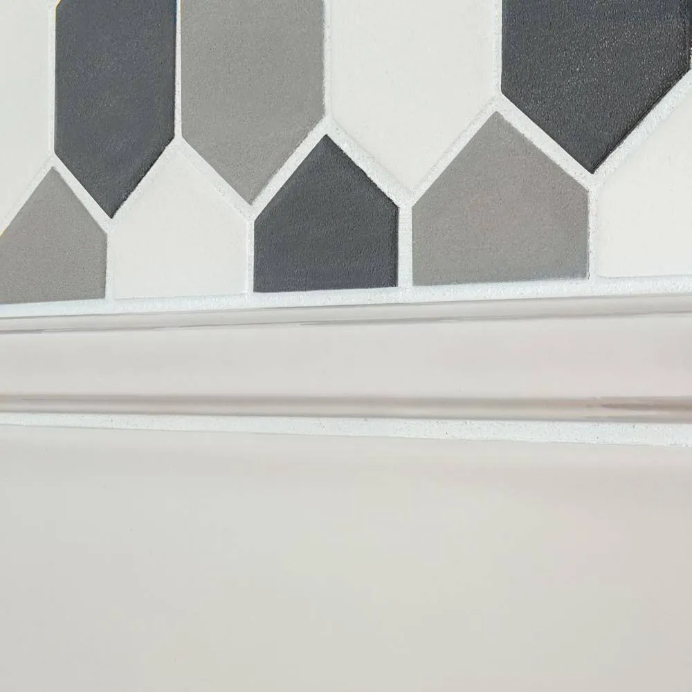 Jeffrey Court Ink Blot Gray 12.625 in. x 10.875 in. Hexagon Matte Porcelain Wall and Floor Mosaic Tile (14.30 sq. ft./Case), photo 6 of 7