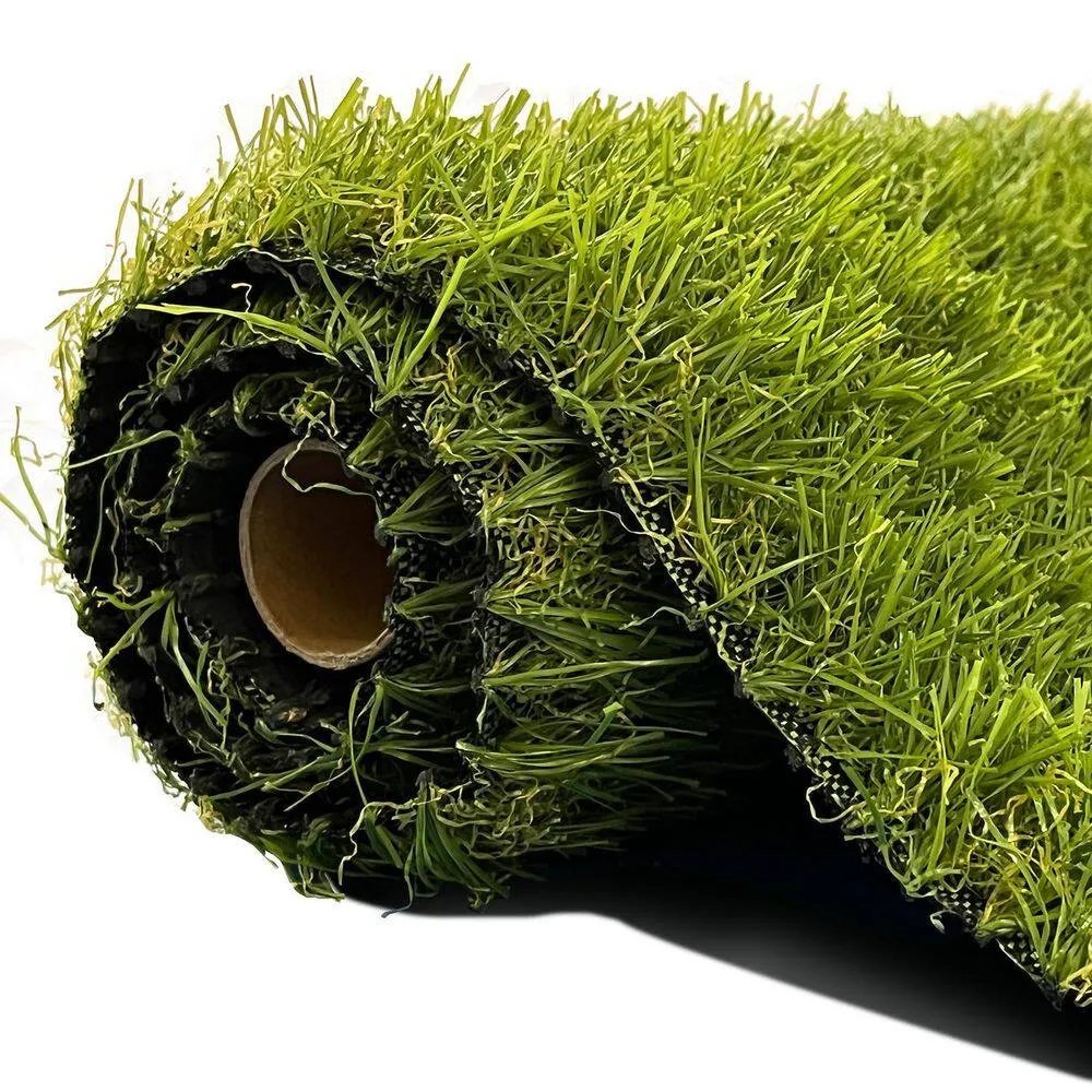 Agfabric 7 ft. x 13 ft. Green Artificial Grass Carpet 1.37 in. Mat for Outdoor Garden Landscape Balcony Dog Grass Rug, photo 3 of 8