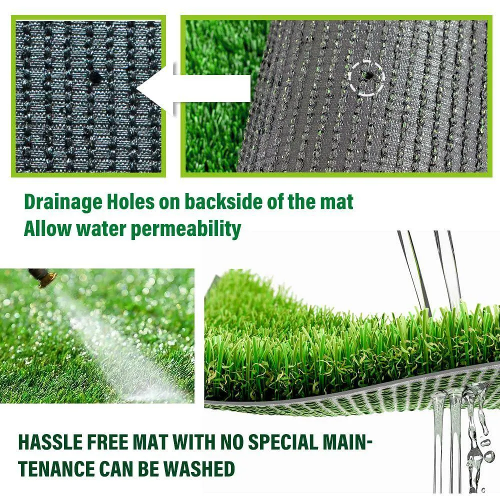 LITA Ultra Thick 1.77 in. Pile Height 8 ft. W x Cut To Length Green Artificial Grass Turf, photo 4 of 7