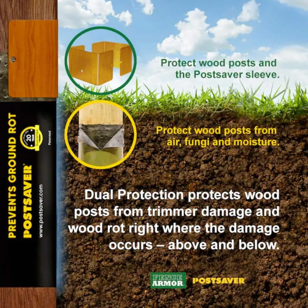 Post Saver Pro-Wrap 5 in. to 6 in. Square or 6 in. to 7 in. Round - Rot Protection - Fence and Post Protection (10-Pack), photo 6 of 8