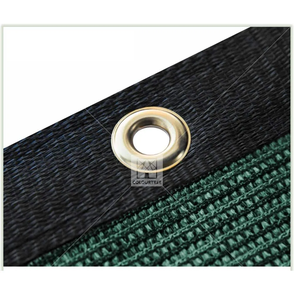 COLOURTREE 4 ft. x 150 ft. Green Privacy Fence Screen HDPE Mesh Windscreen with Reinforced Grommets for Garden Fence (Custom Size), photo 2 of 12