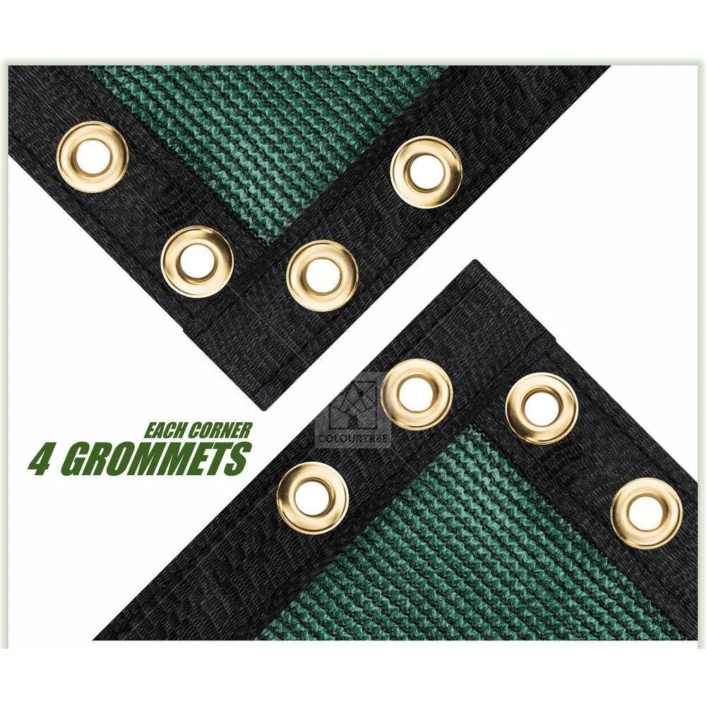 COLOURTREE 5 ft. x 150 ft. Green Privacy Fence Screen HDPE Mesh Windscreen with Reinforced Grommets for Garden Fence (Custom Size), photo 4 of 12
