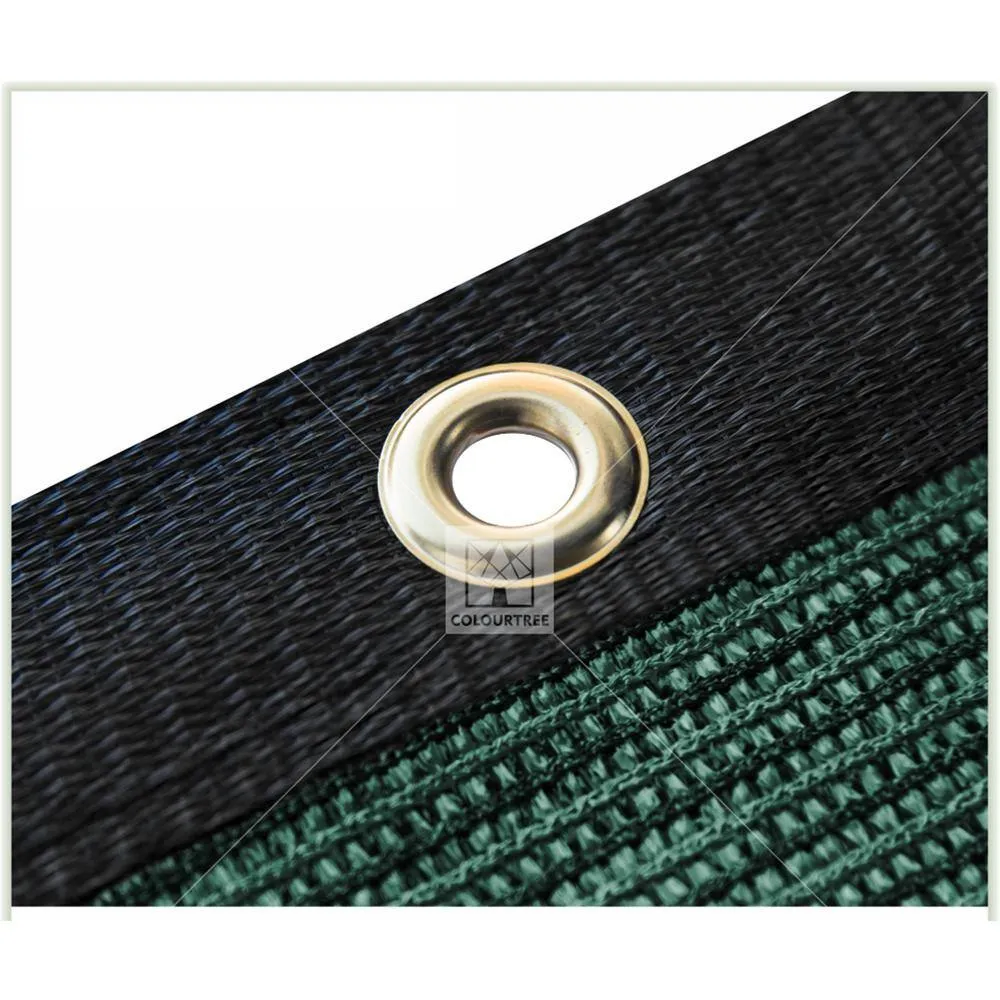 COLOURTREE 6 ft. x 12 ft. Green Privacy Fence Screen Mesh Fabric Cover Windscreen with Reinforced Grommets for Garden Fence, photo 4 of 12
