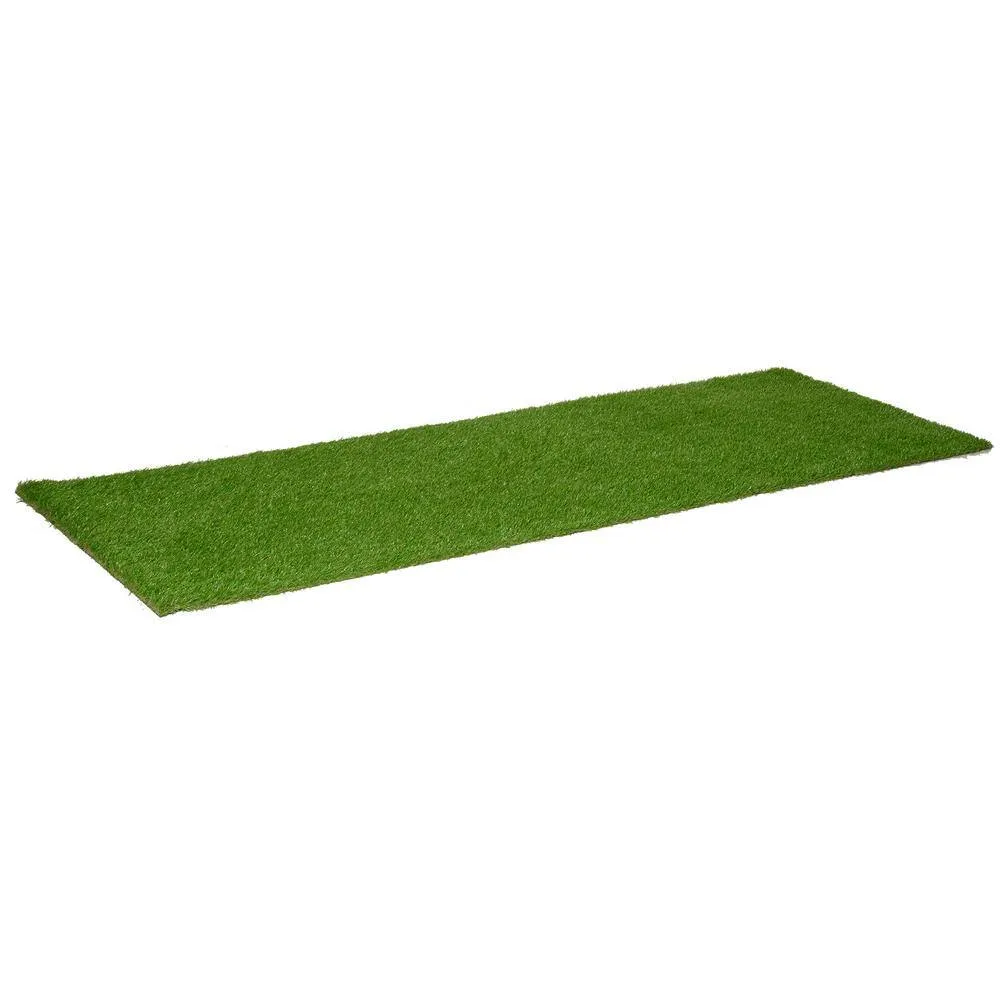 Huluwat 3 ft. x 10 ft. Green Thick Realistic Artificial Grass Rug with Simulated Look and Feel UV Protection 1.25" Pile Height, photo 9 of 10