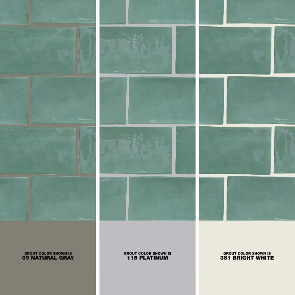 Ivy Hill Tile Catalina Green Lake 3 in. x 6 in. x 8 mm Polished Ceramic Subway Wall Tile (5.38 sq.ft./case), photo 4 of 8