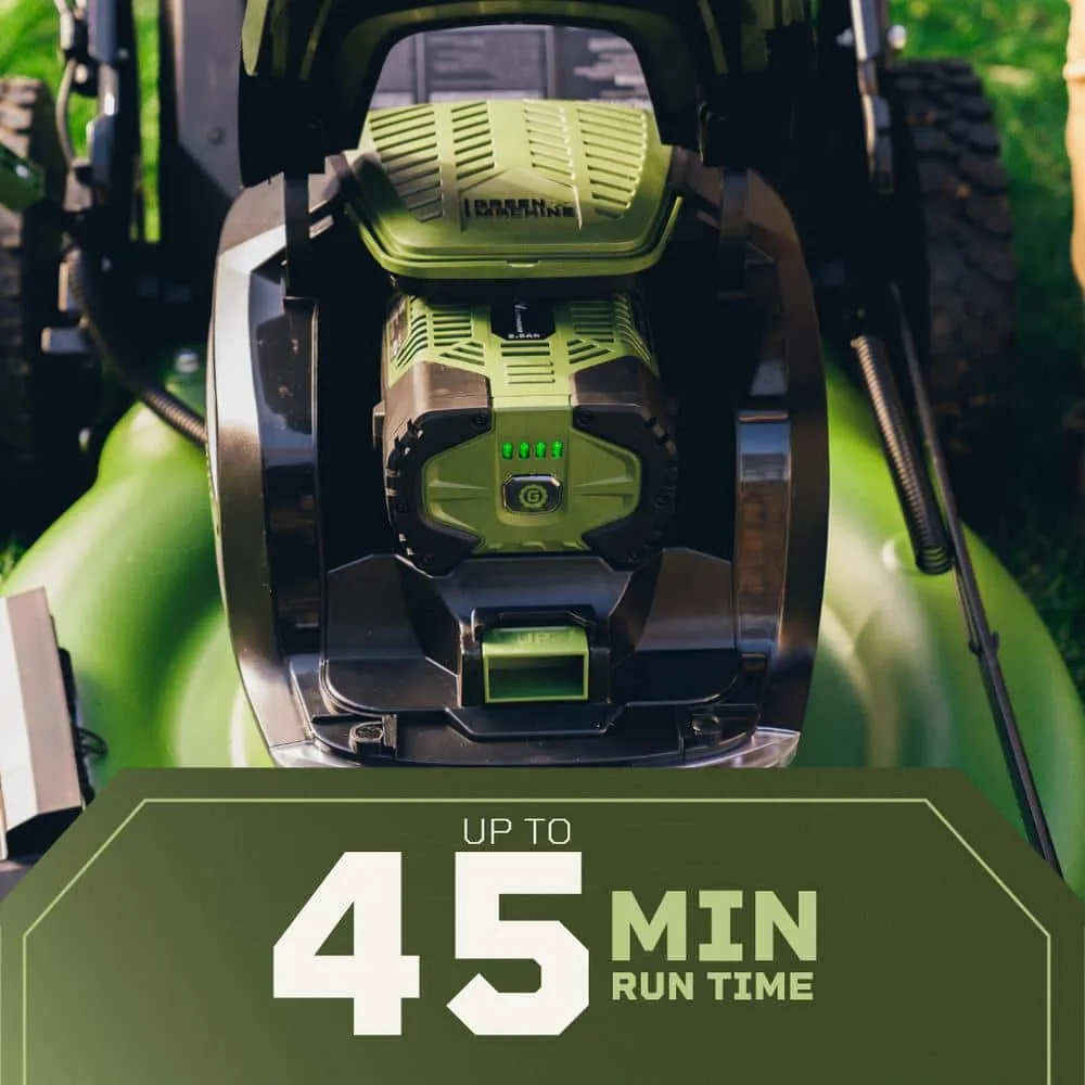Green Machine 62V Cordless 3-in-1 High Wheel Push Walk Behind Mower, Brushless 22 In. Cutting Width with 4Ah Battery and Rapid Charger, photo 4 of 6