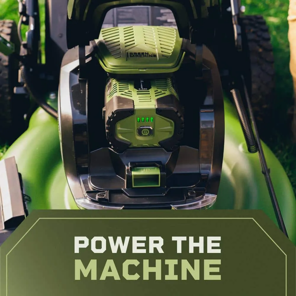 Green Machine 62V Brushless 22 in. Electric Cordless Battery Self- Propelled Lawn Mower with 2 4.0 Ah Batteries and Charger, photo 4 of 9