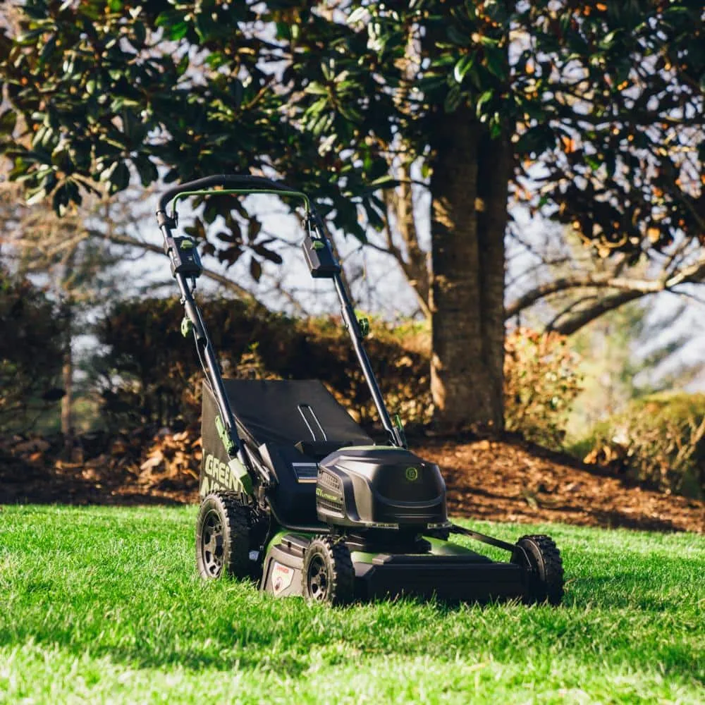 Green Machine 62V Brushless 22 in. Electric Cordless Battery Self- Propelled Lawn Mower with 2 4.0 Ah Batteries and Charger, photo 8 of 9