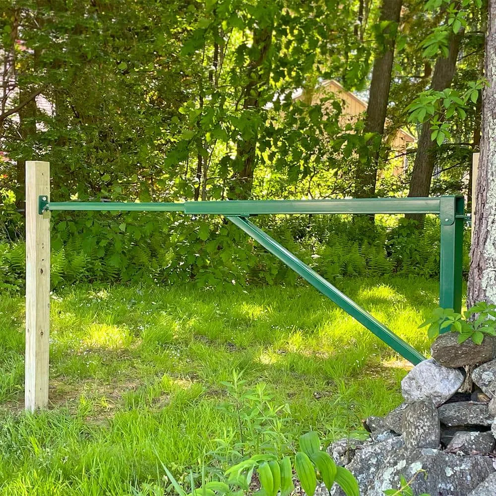 Garden Craft 12 ft. x 3 ft. Green Metal Barrier Fence Gate, photo 5 of 11