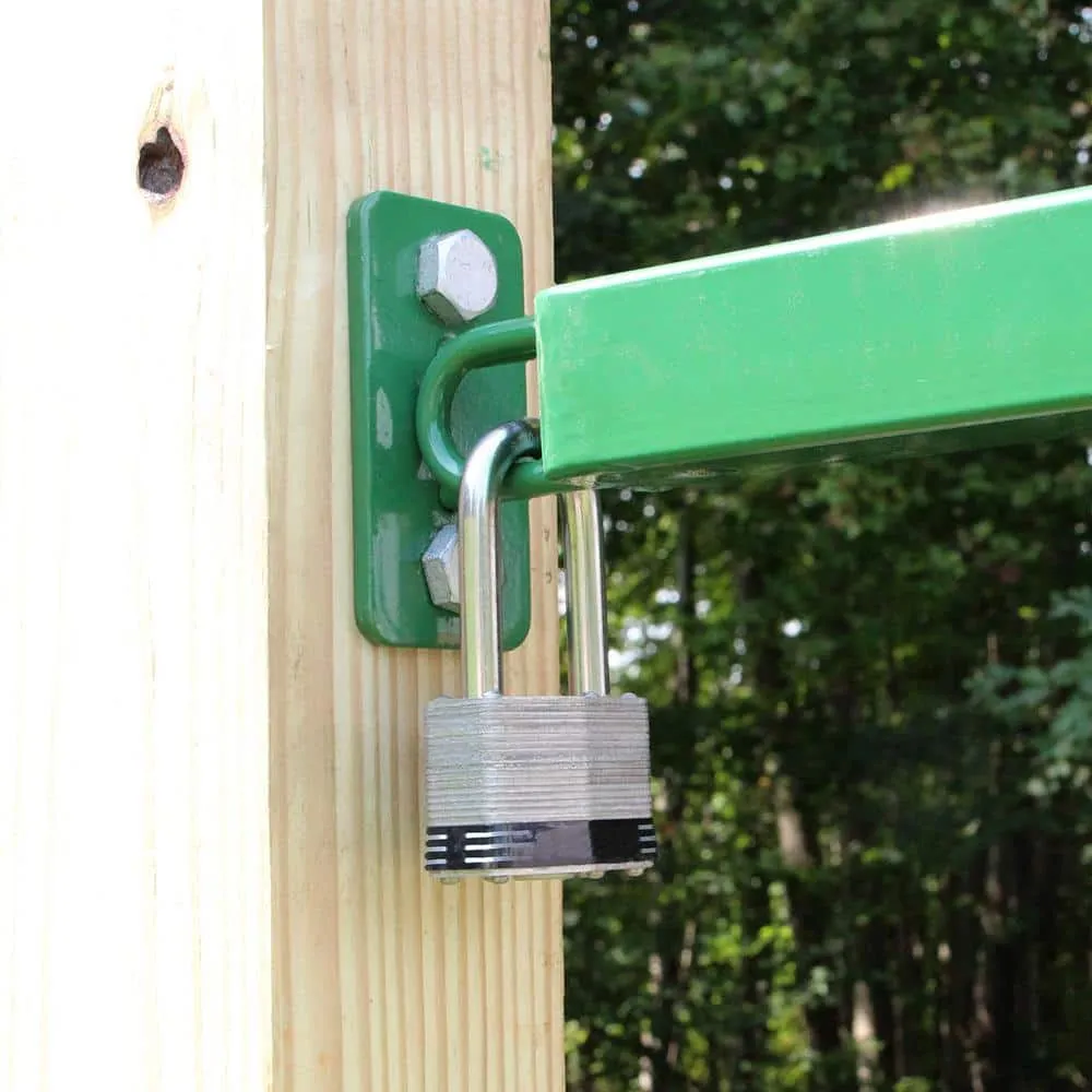 Garden Craft 12 ft. x 3 ft. Green Metal Barrier Fence Gate, photo 10 of 11