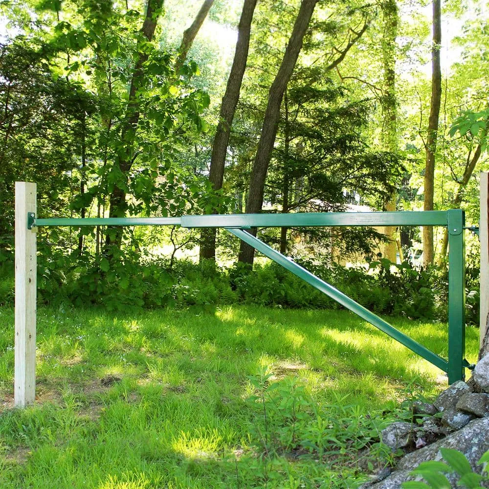 Garden Craft 12 ft. x 3 ft. Green Metal Barrier Fence Gate, photo 3 of 11