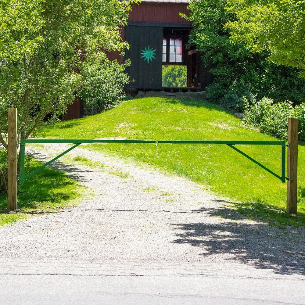 Garden Craft 12 ft. x 3 ft. Green Metal Barrier Fence Gate, photo 4 of 11