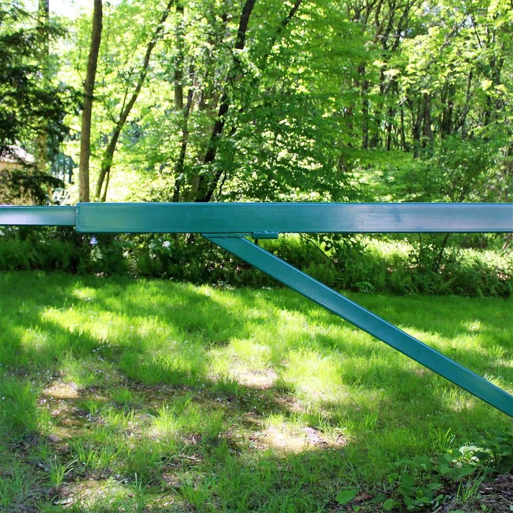Garden Craft 12 ft. x 3 ft. Green Metal Barrier Fence Gate, photo 8 of 11