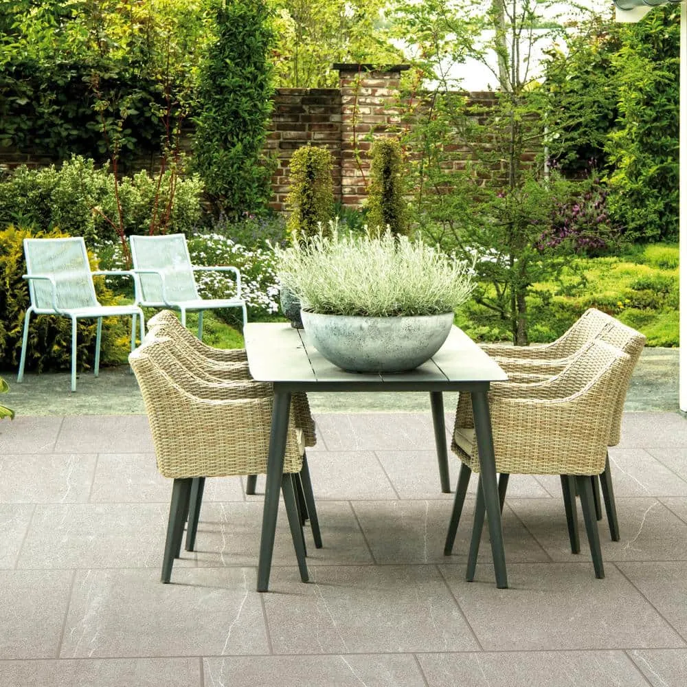 Corso Italia Sample - Alpe Greige 6 in. x 6 in. x 0.75 in. Stone Look Porcelain Paver, photo 2 of 6