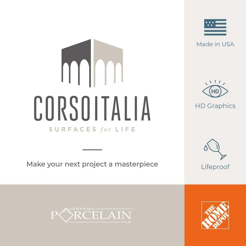 Corso Italia Alpe Greige 24 in. x 24 in. x 3/4 in. Stone-Look Porcelain Outdoor Paver Tile, photo 7 of 7
