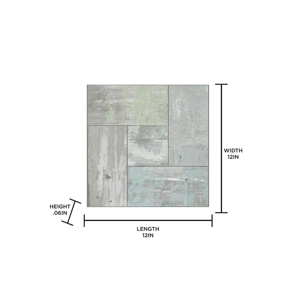 FloorPops Boardwalk 12 in. W x 12 in. L Peel and Stick Floor Vinyl Tiles (20 Tiles, 20 sq. ft. case), photo 6 of 8