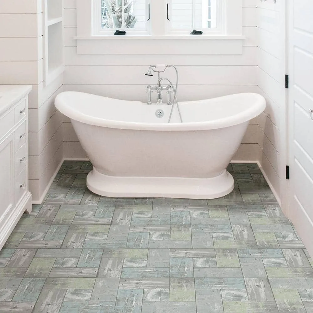 FloorPops Boardwalk 12 in. W x 12 in. L Peel and Stick Floor Vinyl Tiles (20 Tiles, 20 sq. ft. case), photo 2 of 8
