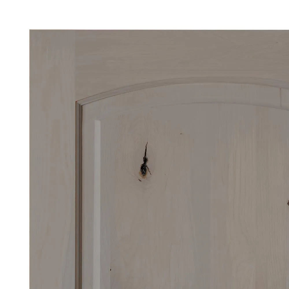 Krosswood Doors 30 in. x 80 in. Knotty Alder 2-Panel Left-Hand Inswing Grey Stain Wood Prehung Front Door, photo 3 of 8