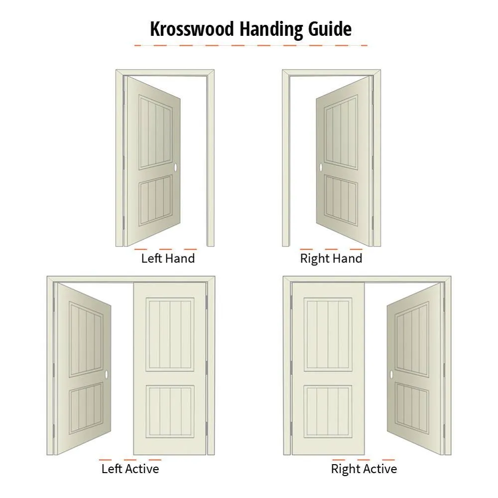 Krosswood Doors 30 in. x 80 in. Knotty Alder 2-Panel Left-Hand Inswing Grey Stain Wood Prehung Front Door, photo 5 of 8