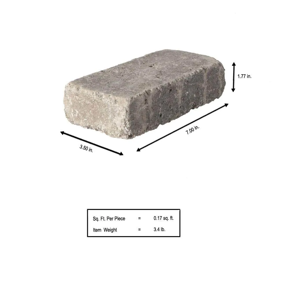 Pavestone Paper Sample Only of RumbleStone 3.5 in. x 7 in. Greystone Concrete Mini Wall Block (1-Piece), photo 6 of 14